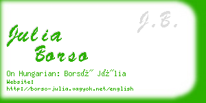 julia borso business card